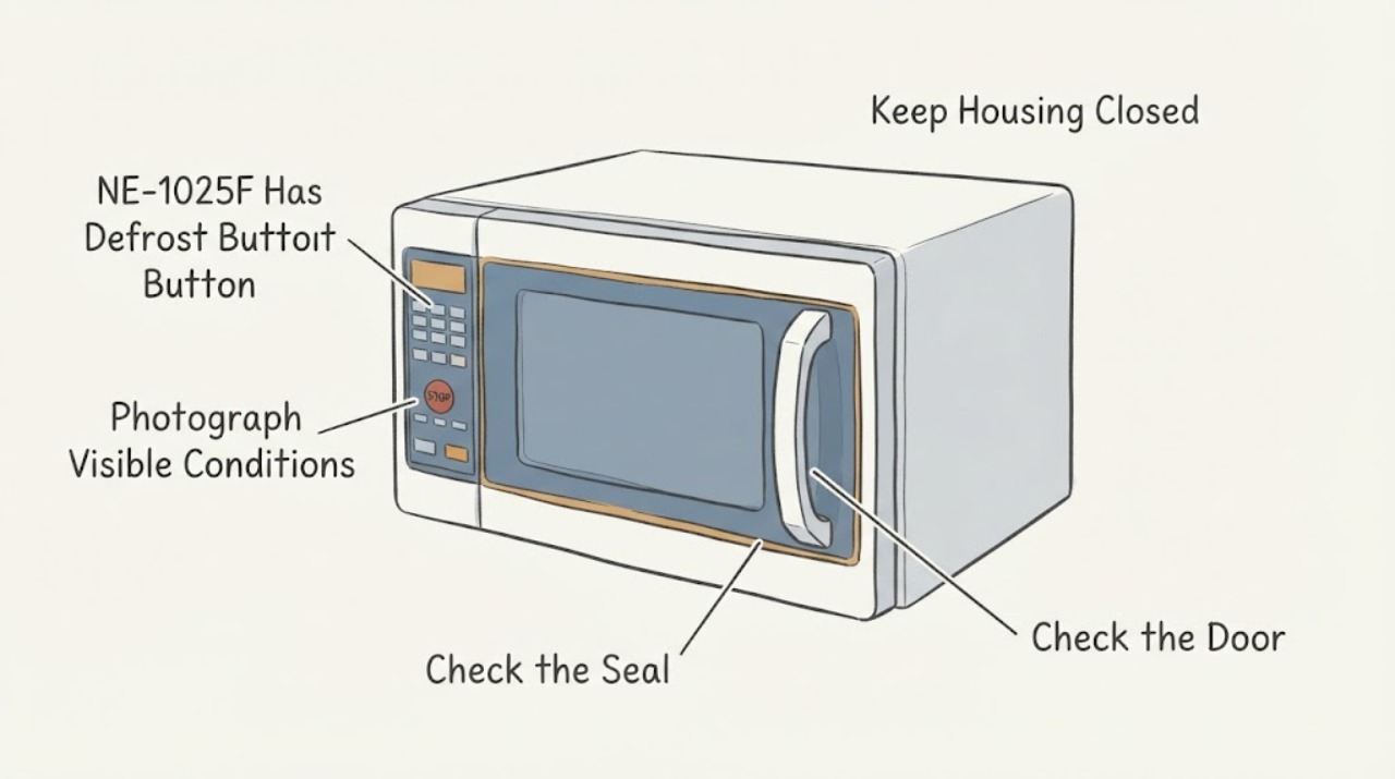 NE-1025F Has No Defrost Button