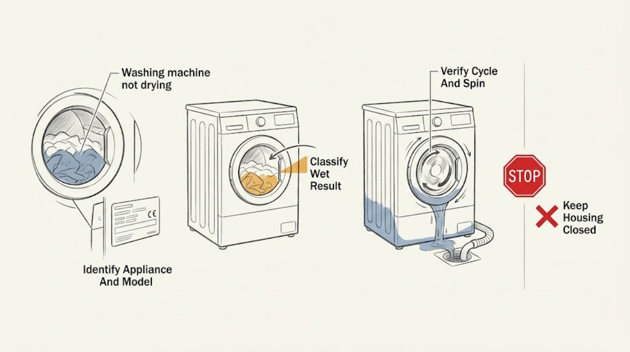Washing machine not drying