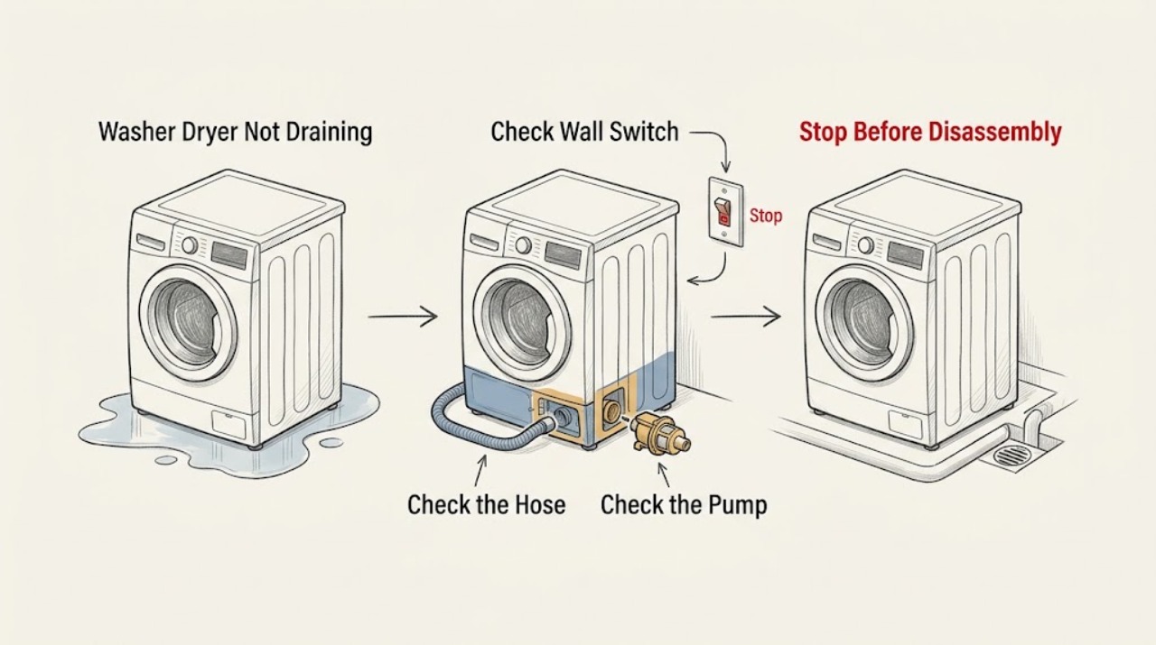 Washer Dryer Not Draining