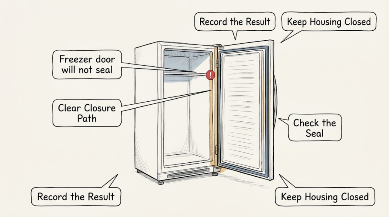 Freezer door will not seal