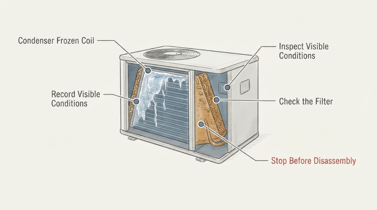 Condenser Frozen Coil