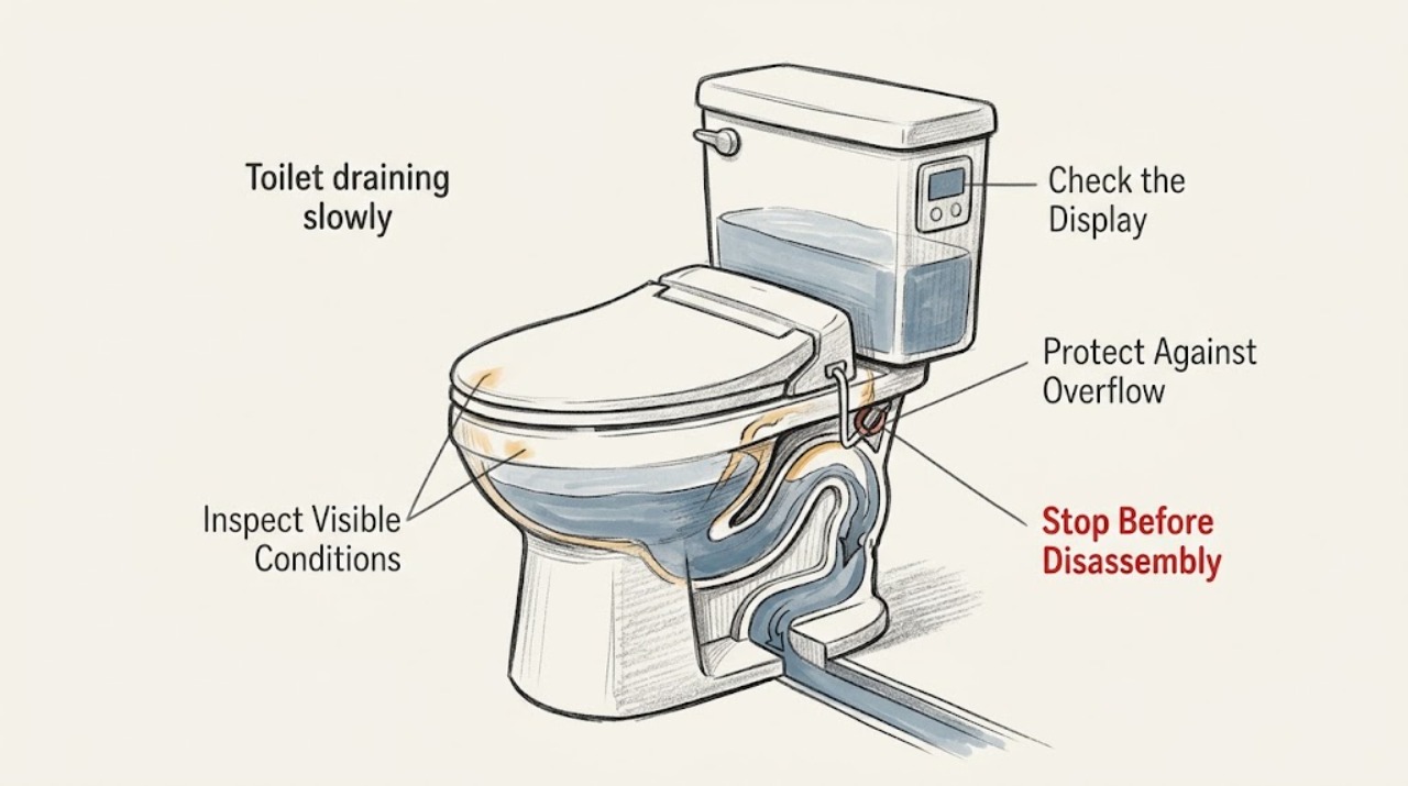 Toilet draining slowly