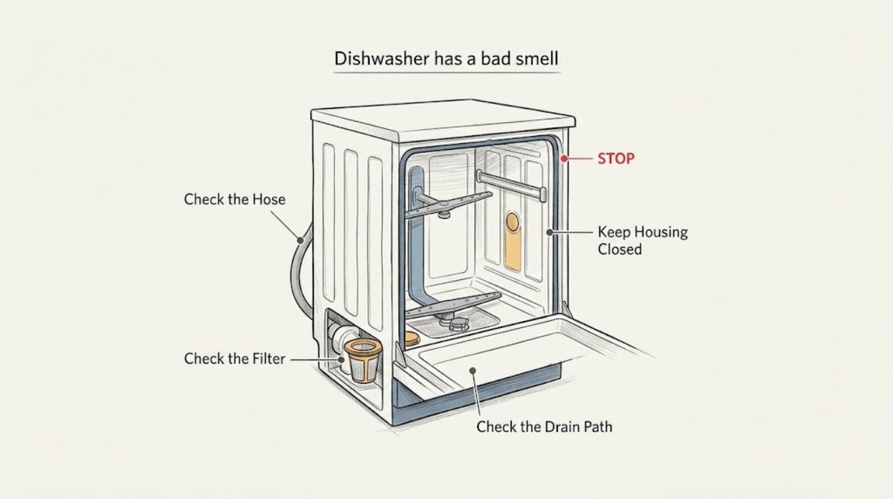 Dishwasher has a bad smell