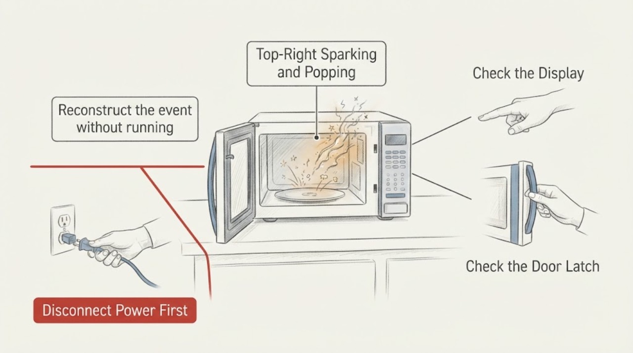 Top-Right Sparking and Popping