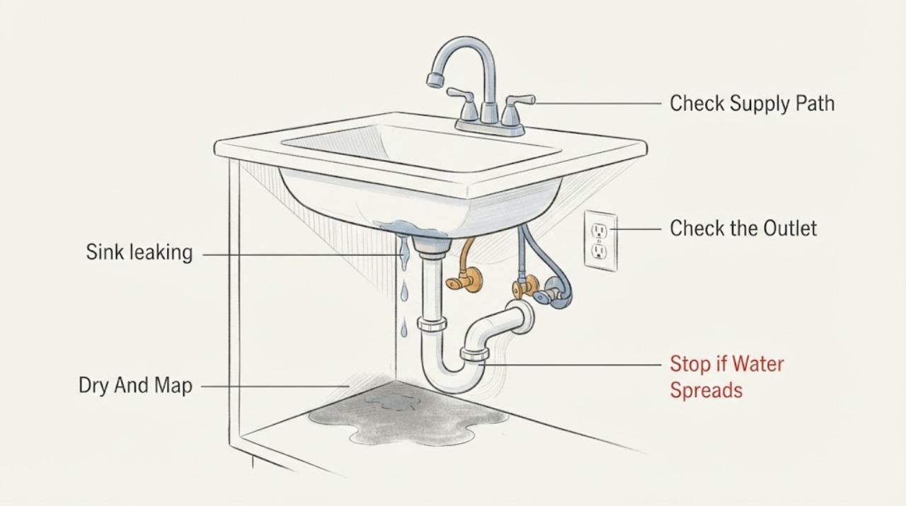 Sink leaking