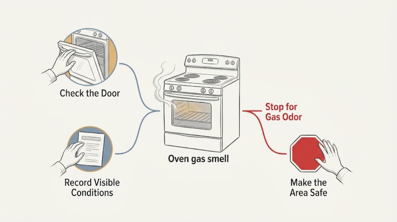 Oven gas smell