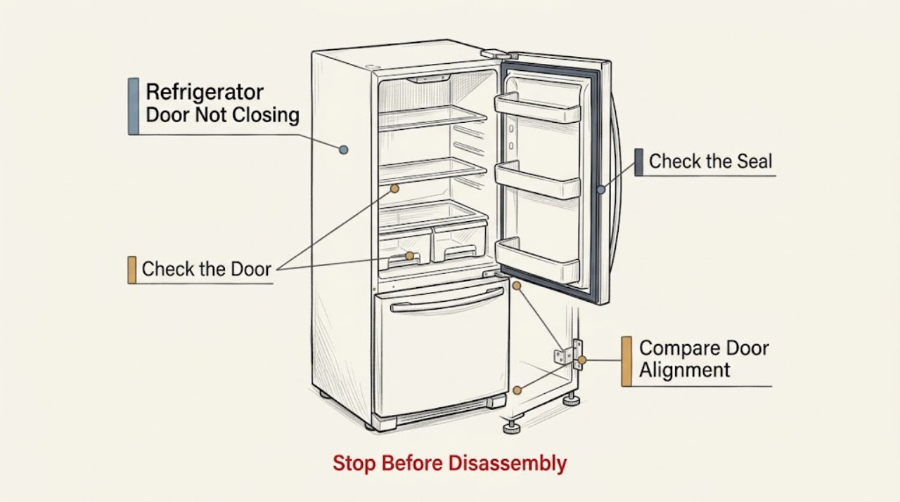Refrigerator Door Not Closing