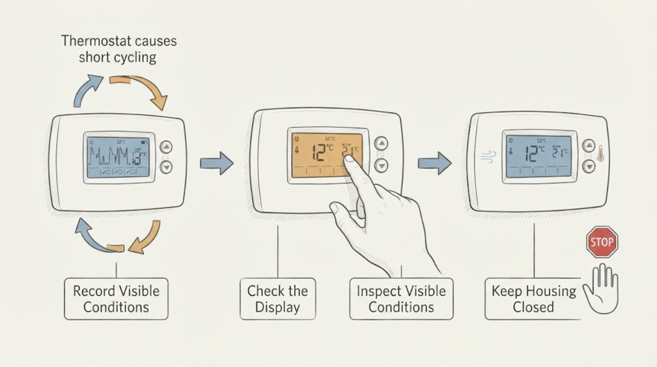 Thermostat causes short cycling