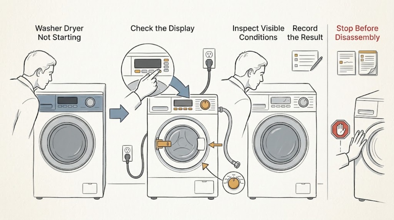 Washer Dryer Not Starting