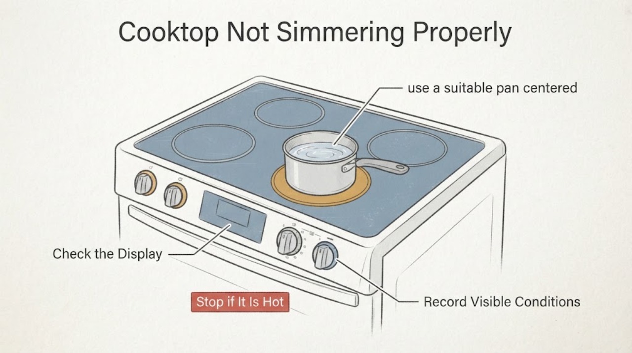 Cooktop Not Simmering Properly