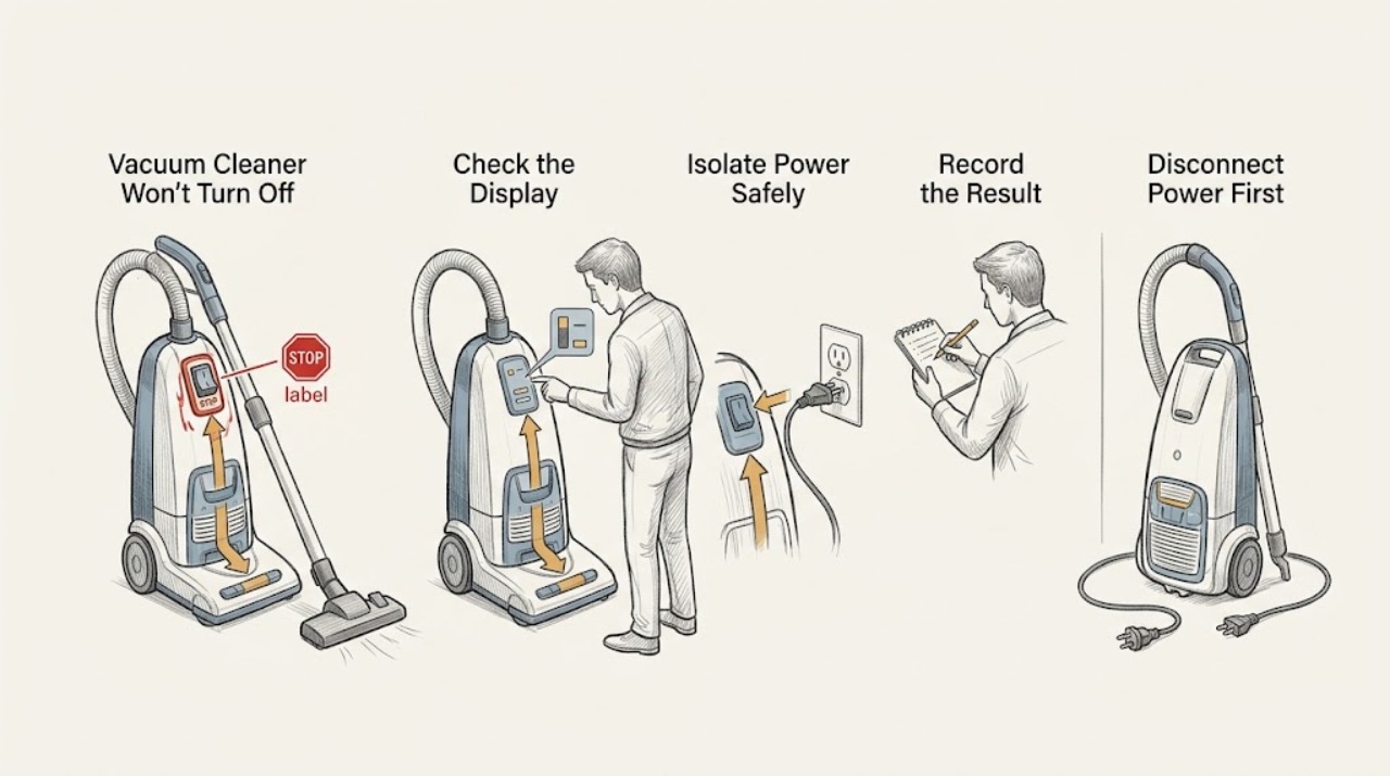 Vacuum Cleaner Won't Turn Off
