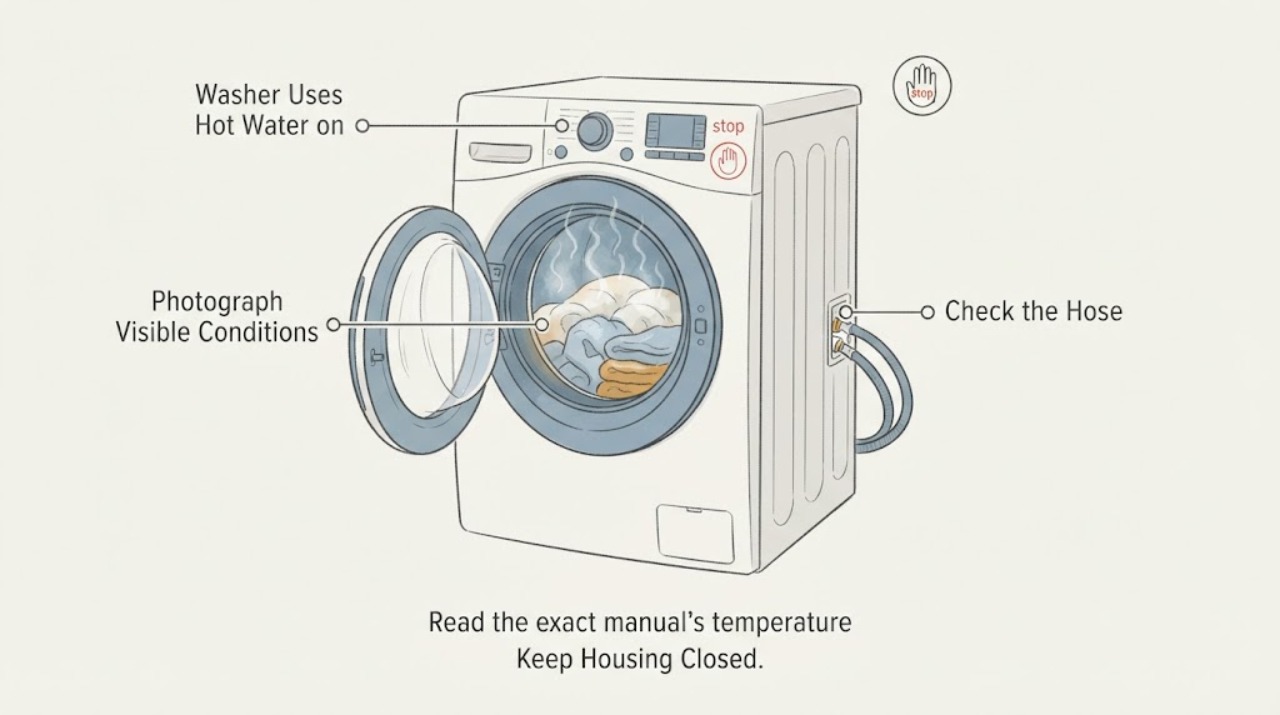 Washer Uses Hot Water on