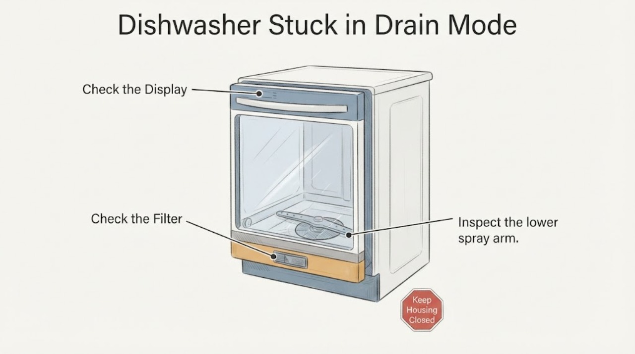 Dishwasher Stuck in Drain Mode