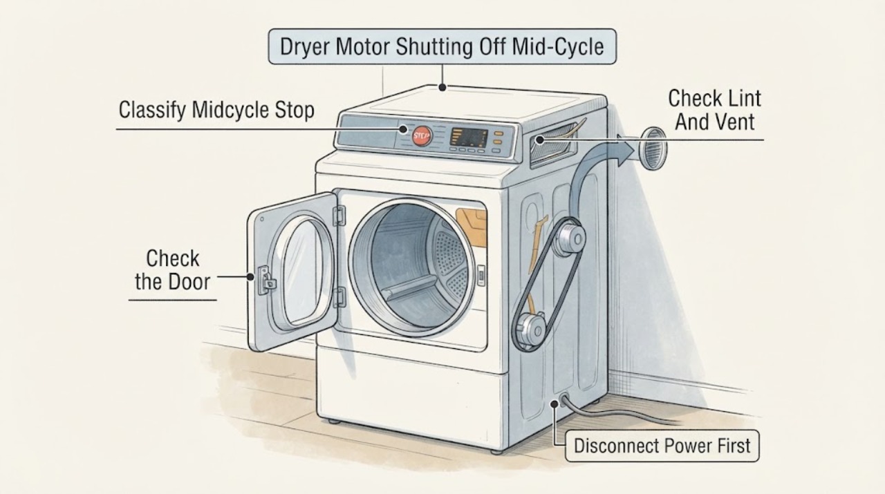 Dryer Motor Shutting Off Mid-Cycle