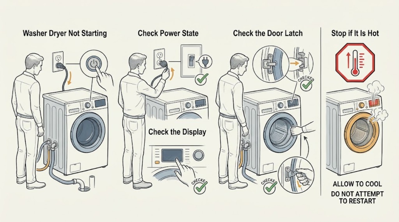 Washer Dryer Not Starting