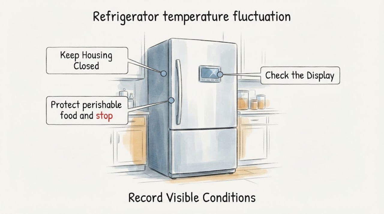 Refrigerator temperature fluctuation