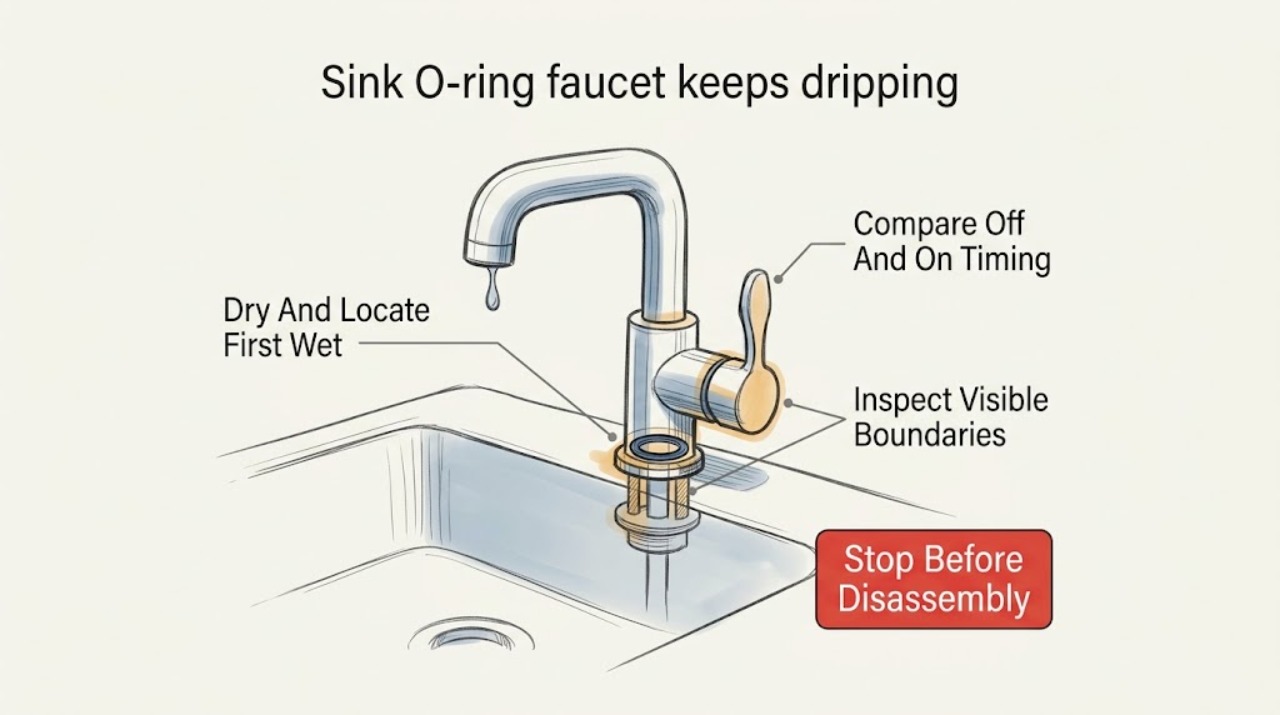 Sink O-ring faucet keeps dripping
