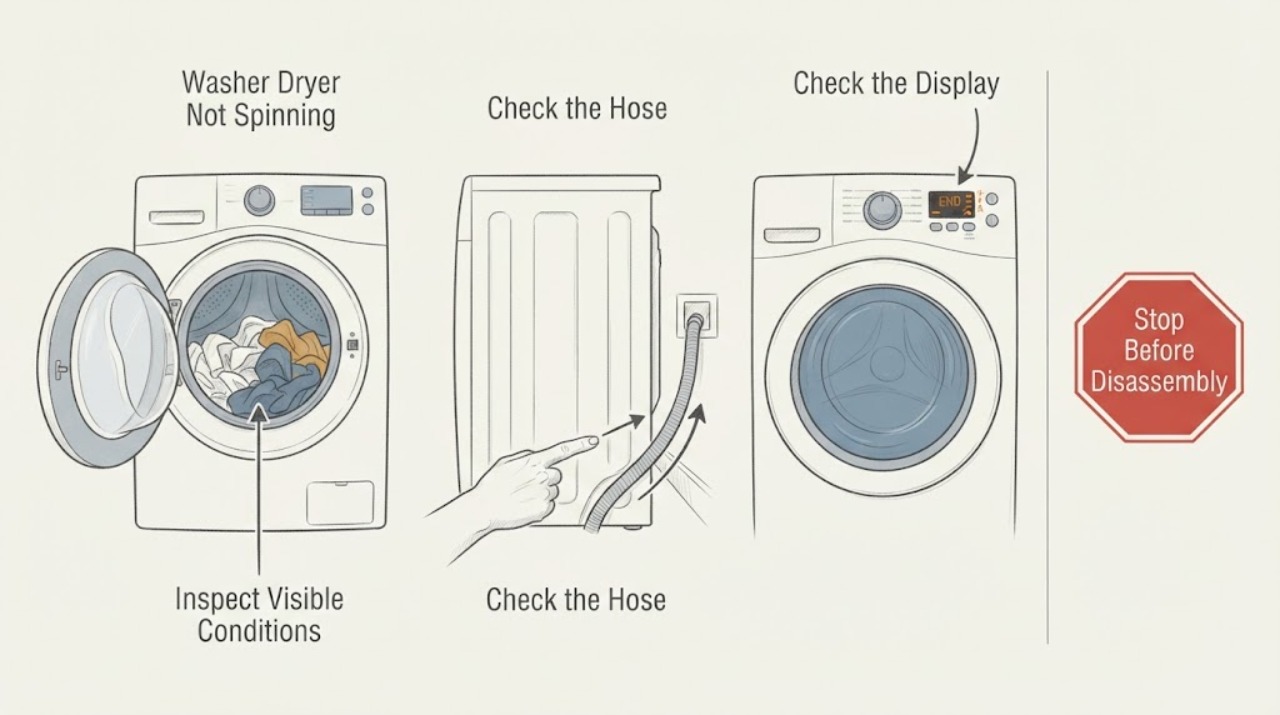 Washer Dryer Not Spinning
