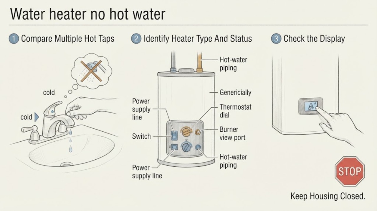 Water heater no hot water