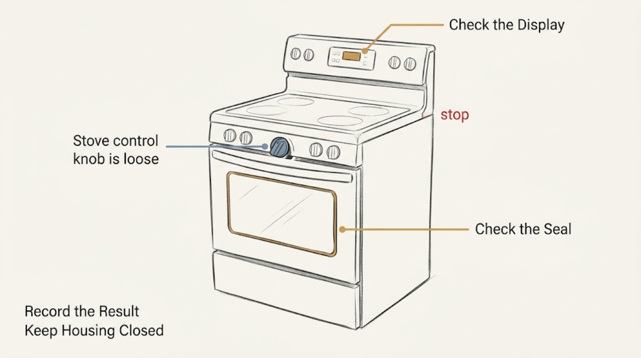 Stove control knob is loose