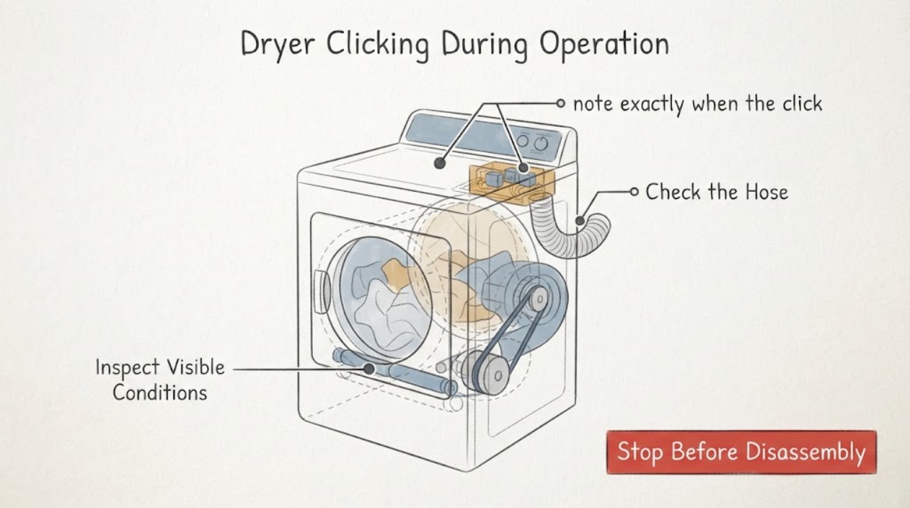 Dryer Clicking During Operation