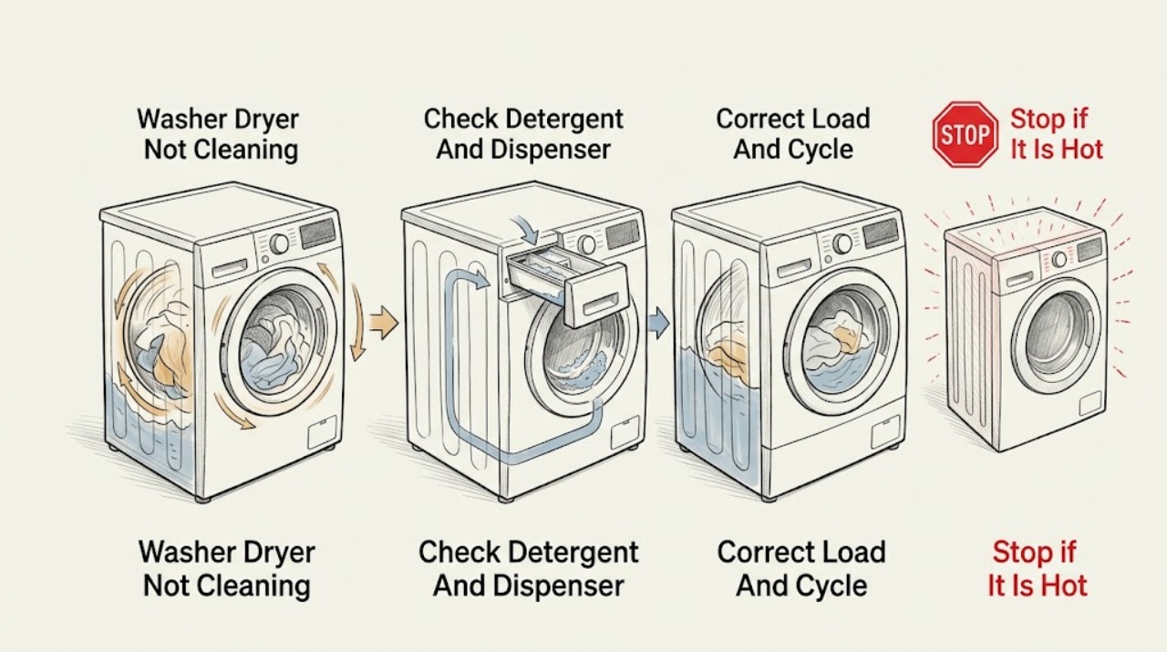 Washer Dryer Not Cleaning