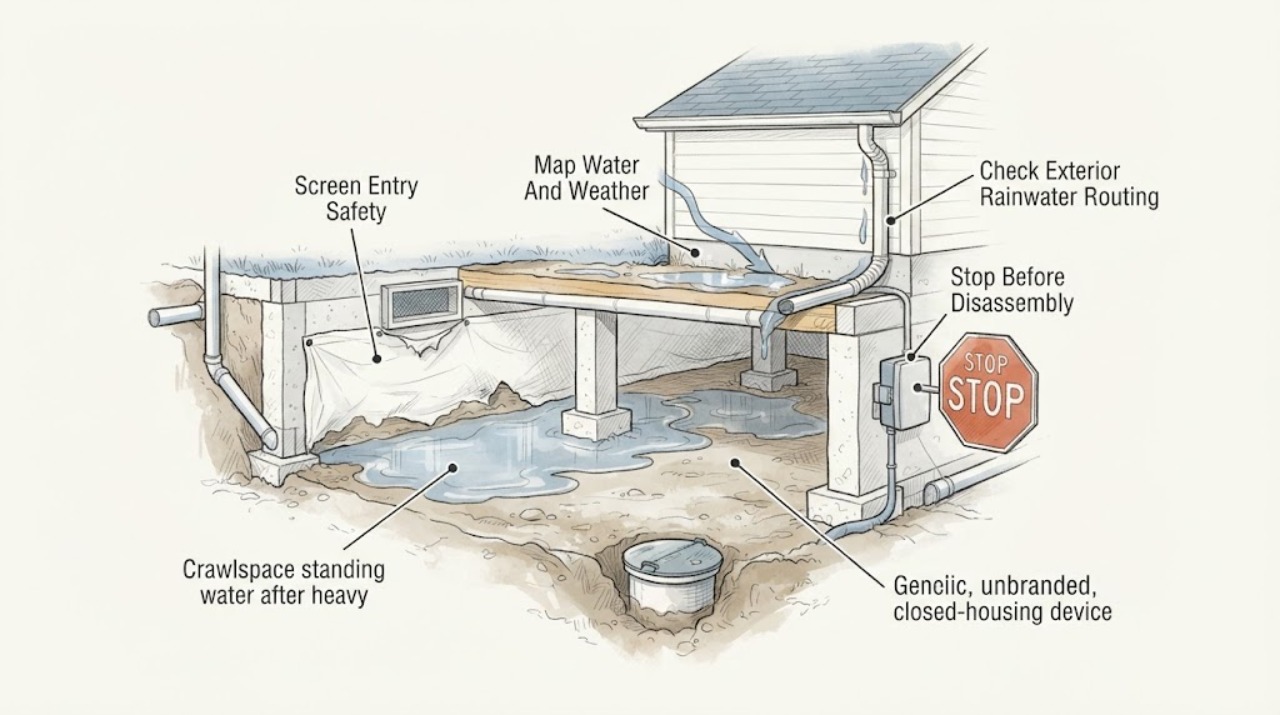 Crawlspace standing water after heavy