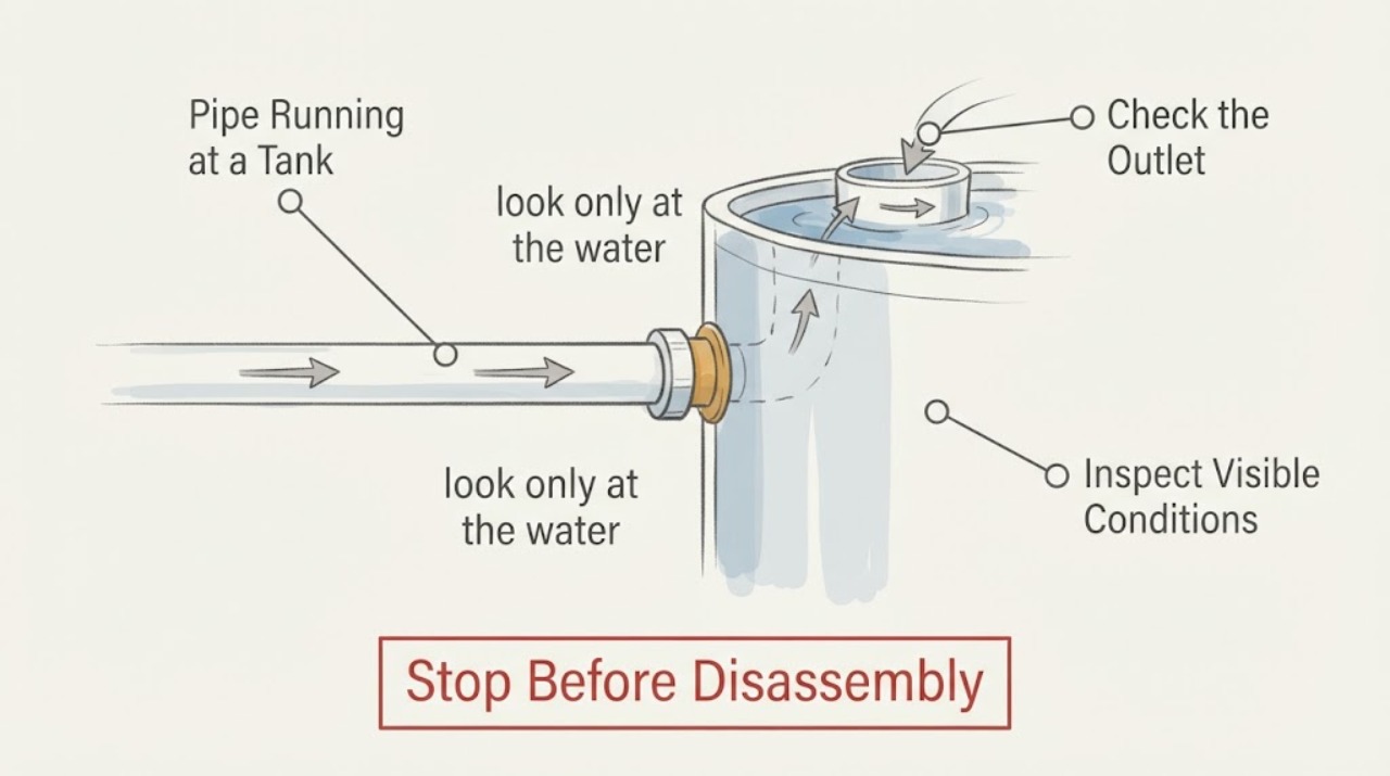 Pipe Running at a Tank