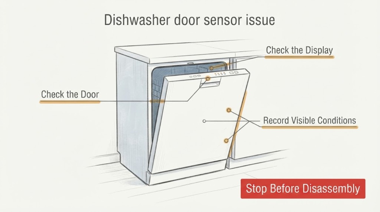 Dishwasher door sensor issue |