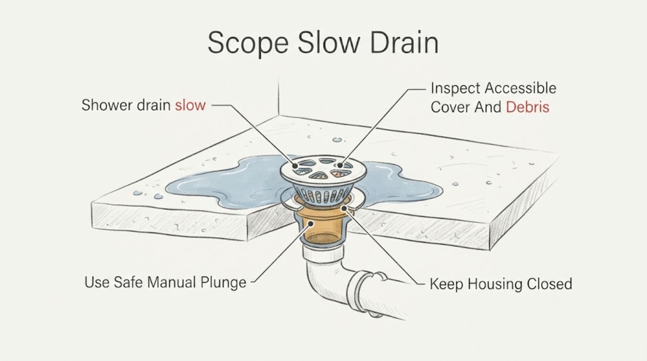 Shower drain slow