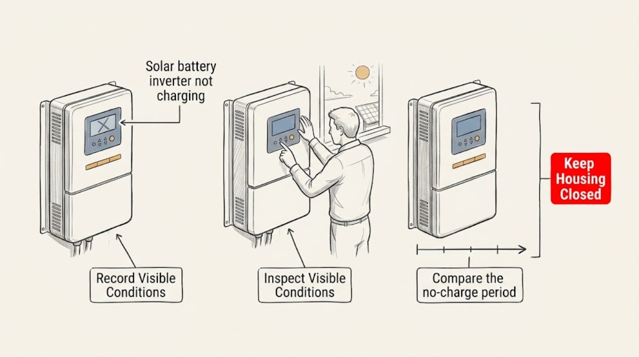Solar battery inverter not charging