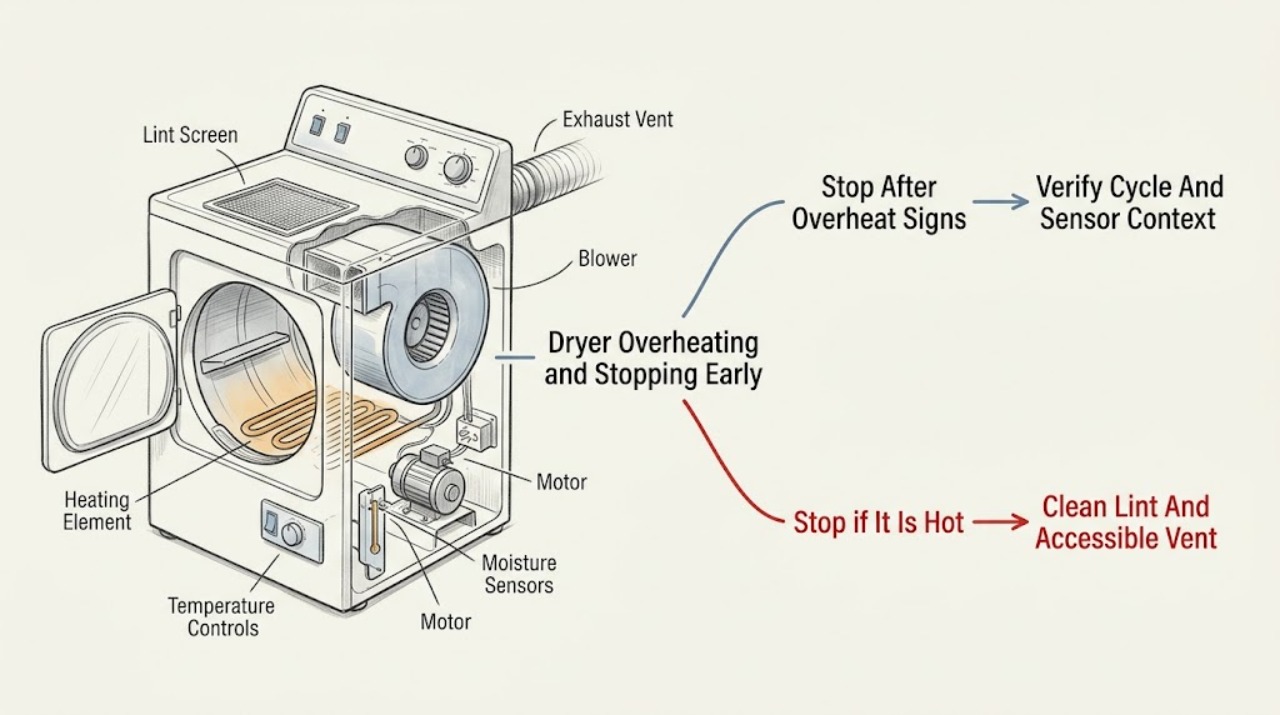 Dryer Overheating and Stopping Early
