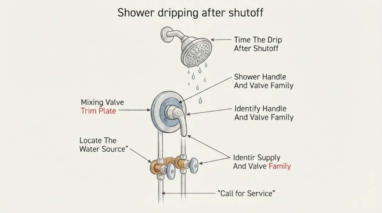 Shower dripping after shutoff