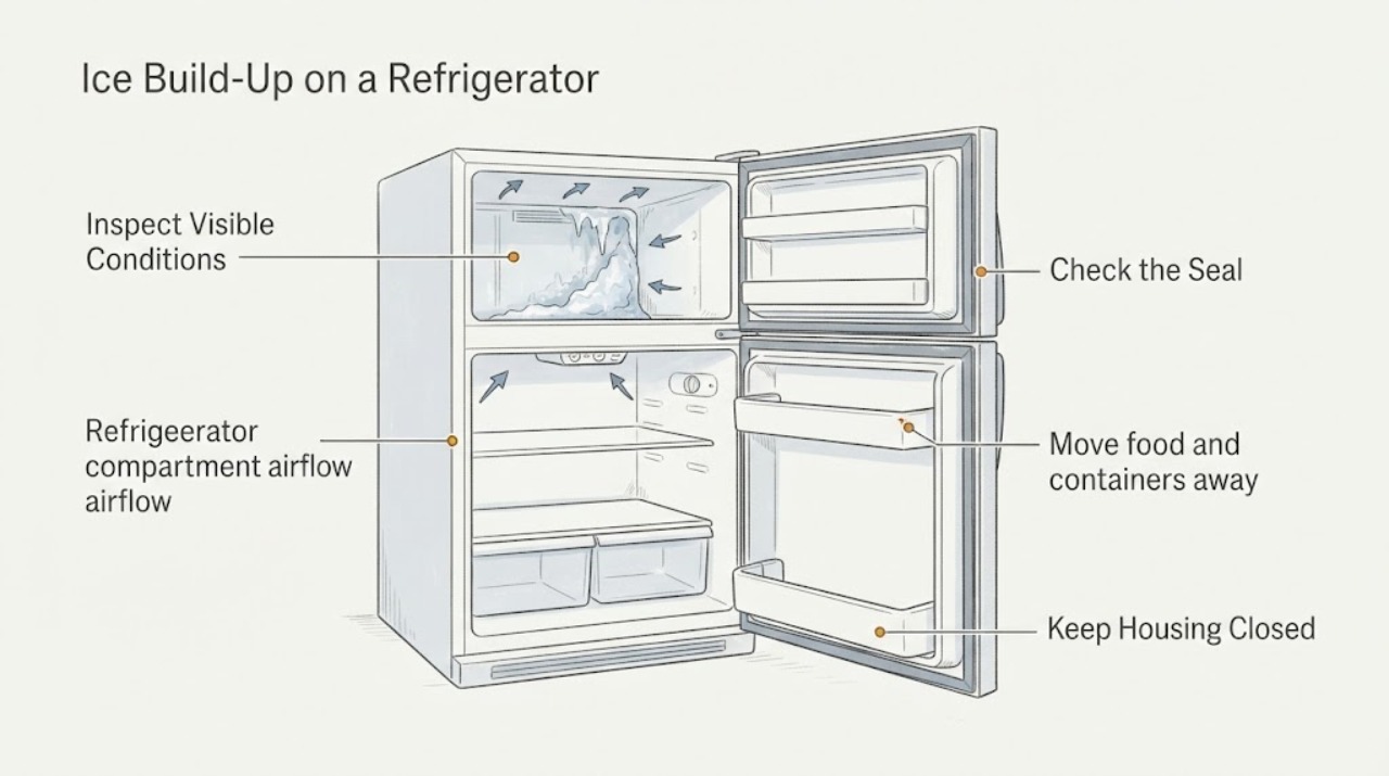Ice Build-Up on a Refrigerator
