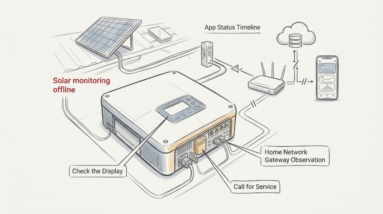 Solar monitoring offline