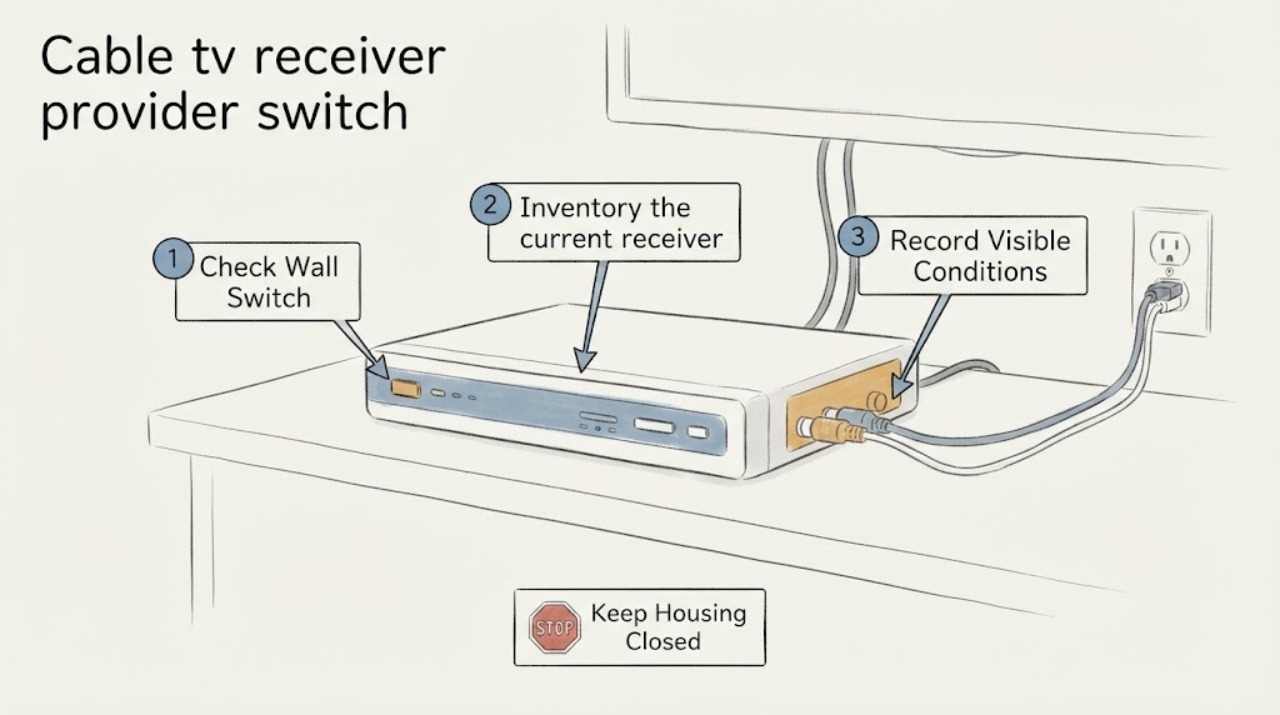 Cable tv receiver provider switch