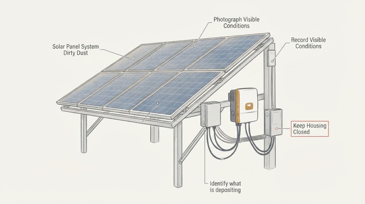 Solar Panel System Dirty Dust