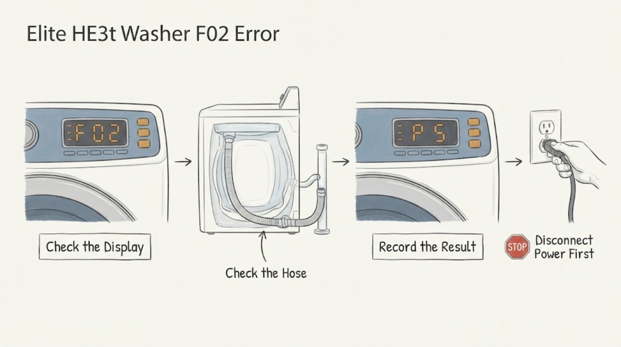 Elite HE3t Washer F02 Error