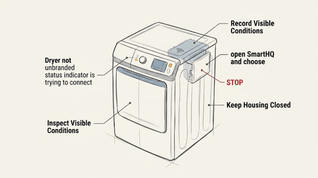 Dryer not connecting to wifi