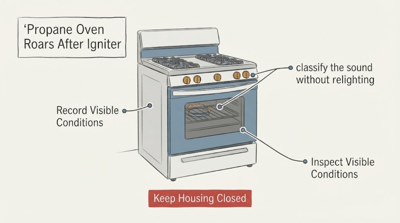 Propane Oven Roars After Igniter