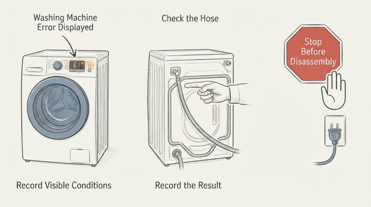 Washing Machine Error Displayed