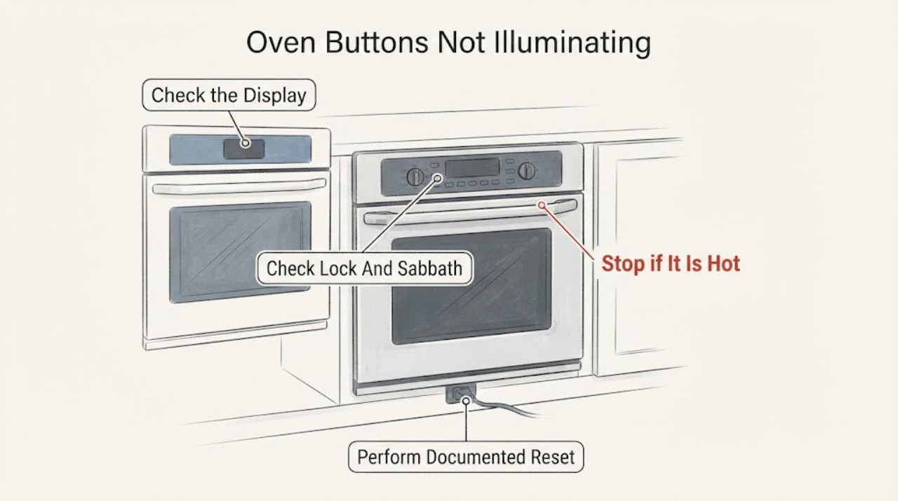 Oven Buttons Not Illuminating