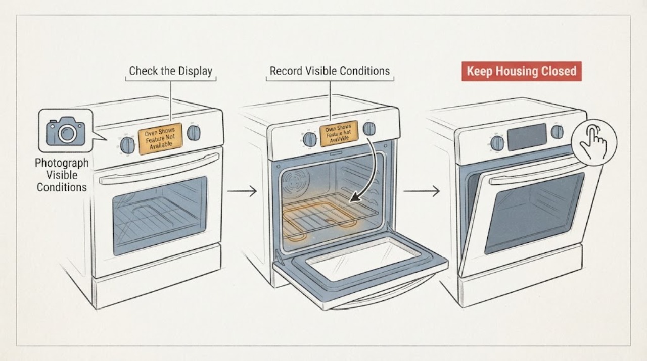 Oven Shows Feature Not Available
