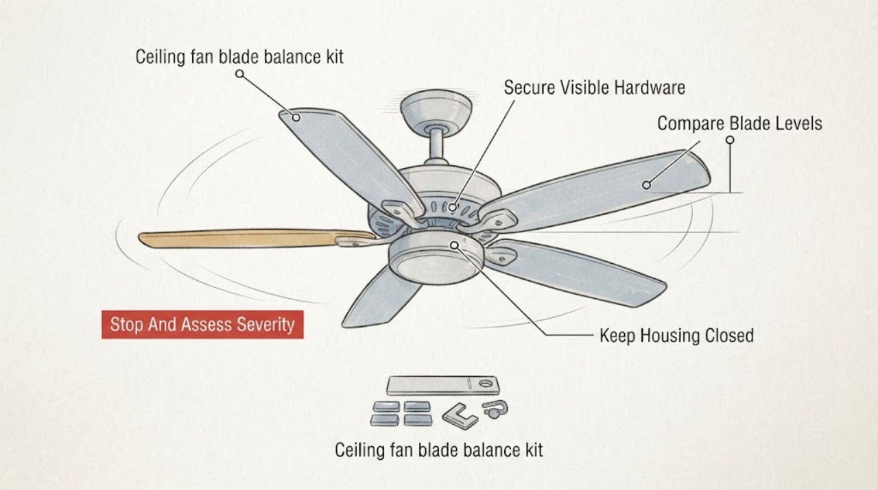Ceiling fan blade balance kit