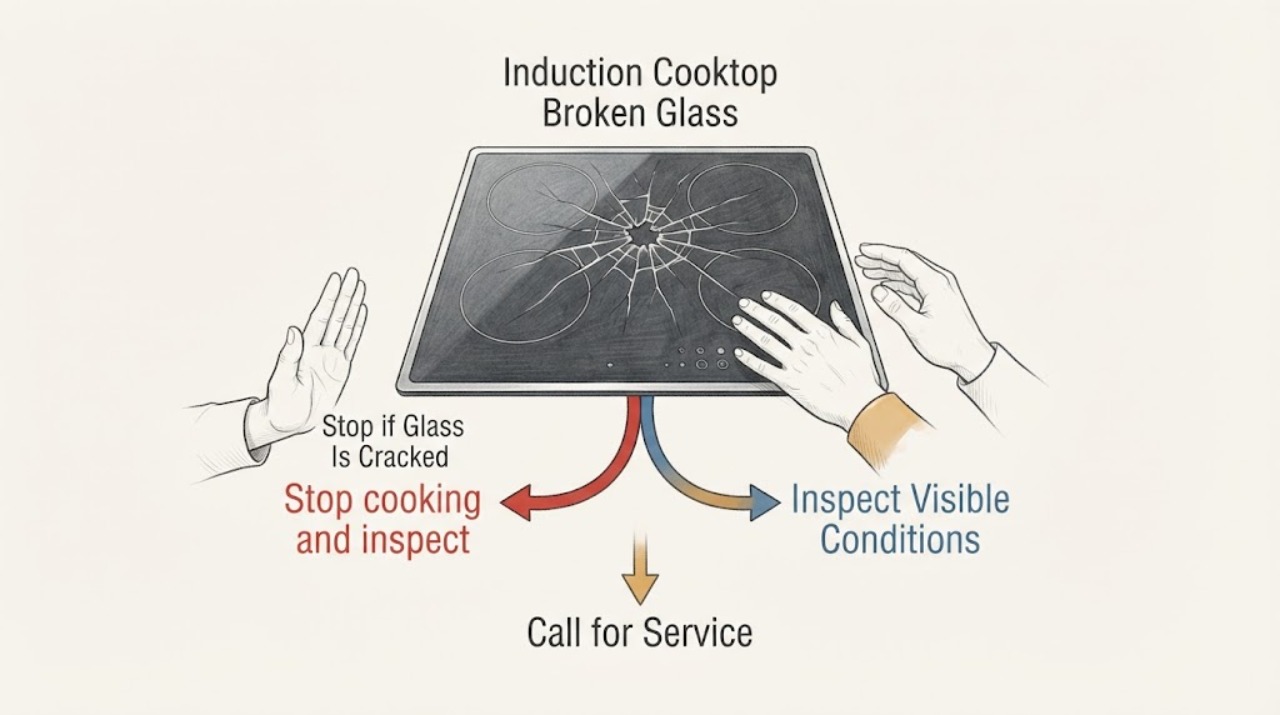 Induction Cooktop Broken Glass
