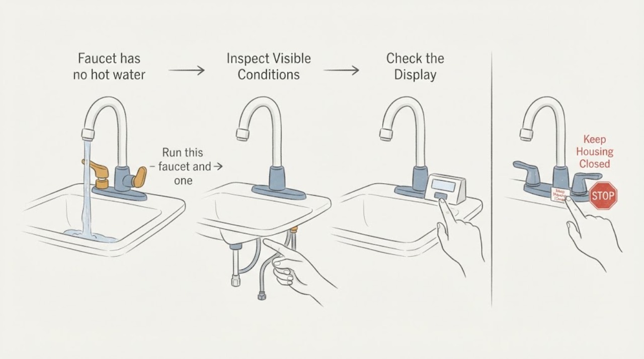 Faucet has no hot water