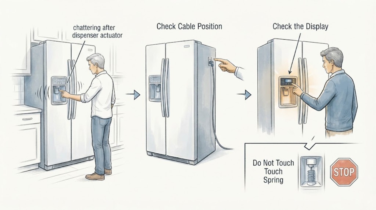 chattering after dispenser actuator