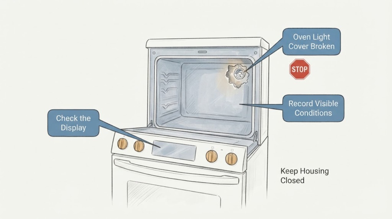 Oven Light Cover Broken