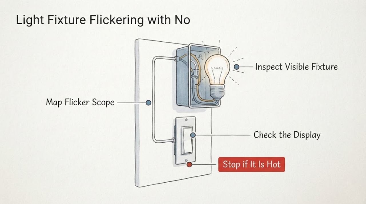 Light Fixture Flickering with No
