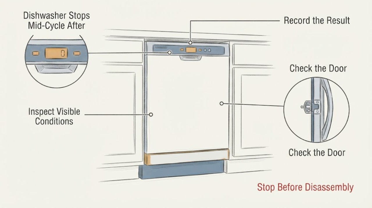 Dishwasher Stops Mid-Cycle After